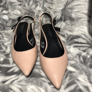 Pink Sage Pointed Toe Slingback Heel